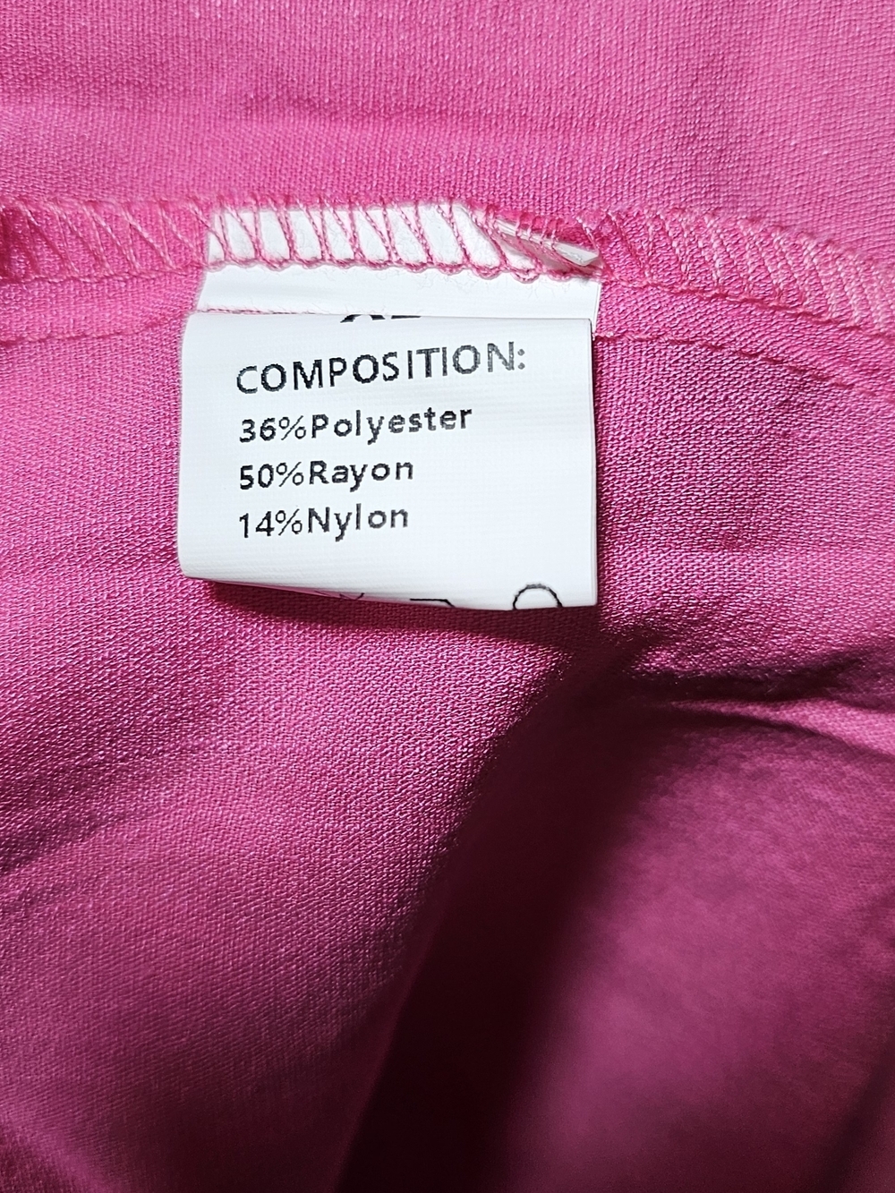 Womens Bright Pink Ruffle Sleeve Button Front Top - Picture 10 of 10